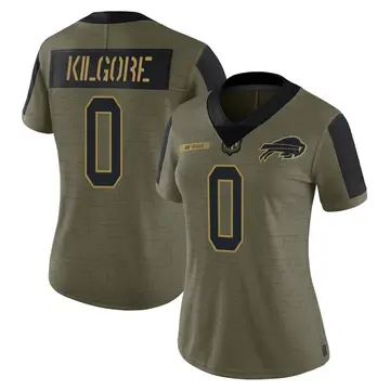 Olive Women's Jalon Kilgore Buffalo Bills Limited 2021 Salute To Service Jersey