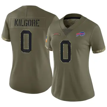 Olive Women's Jalon Kilgore Buffalo Bills Limited 2022 Salute To Service Jersey