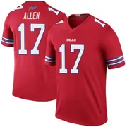Red Men's Josh Allen Buffalo Bills Legend Color Rush Jersey